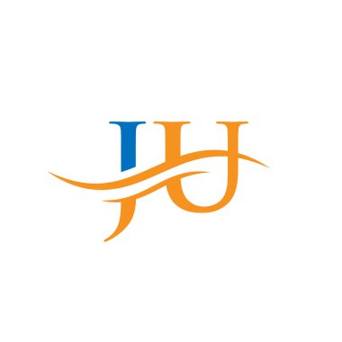 İş ve şirket kimliği için Modern JU Logo Tasarımı. Lüks konseptli yaratıcı JU harfi.