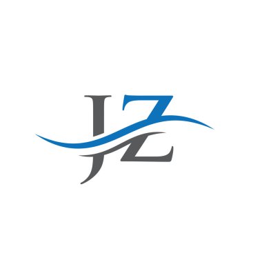 Monogram harfli JZ logo tasarım Vektörü. Modern modayla JZ harf logosu tasarımı