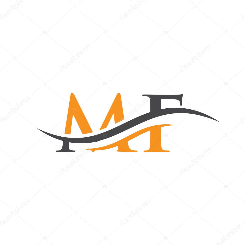 Creative MF letter with luxury concept. Modern MF Logo Design for business and company identity.