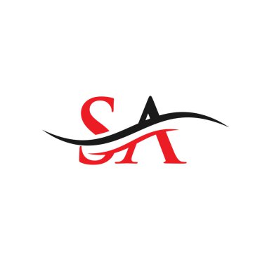 Su dalgası konseptli SA Logo Tasarımı. SA harfi logo tasarımı ve modern trend