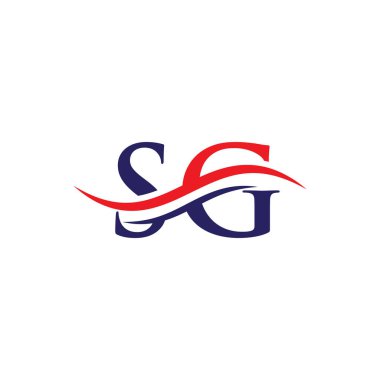 Lüks konseptli yaratıcı bir SG mektubu. İş ve şirket kimliği için modern SG Logo Tasarımı.