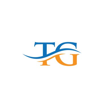 Su Dalgası TG Logo Vektörü. Swoosh Mektup TG Logo Tasarımı İş ve şirket kimliği.
