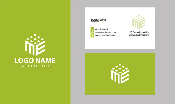 Cubo Carta Logotipo Diseño Con Concepto Tecnología Creative Modern Trendy — Vector de stock