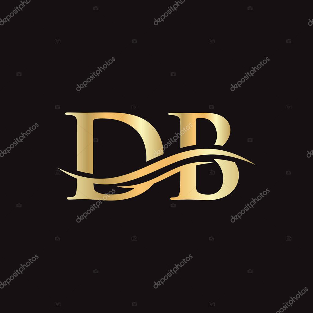 DB Linked Logo for business and company identity. Creative Letter DB Logo Vector