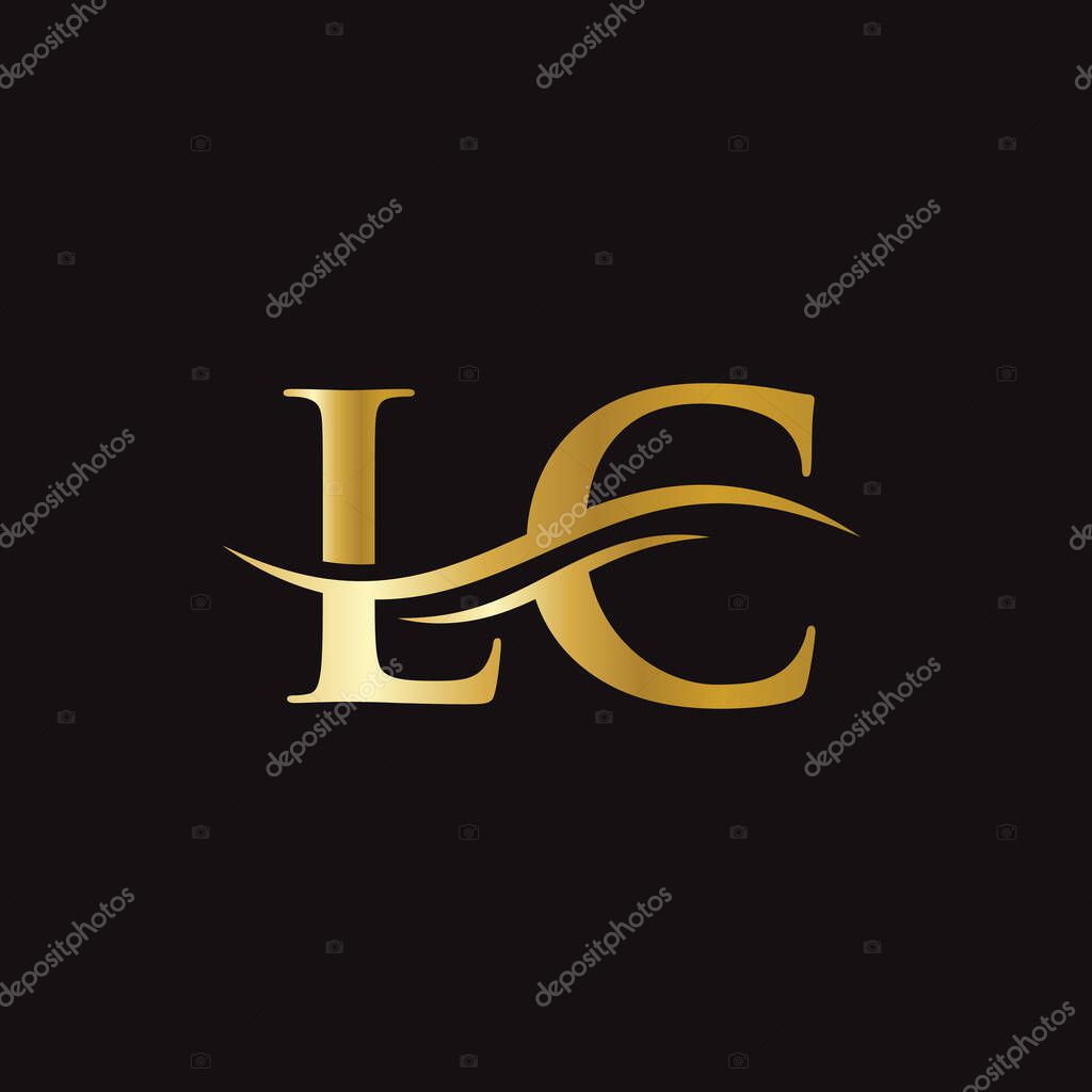 LC Letter Linked Logo for business and company identity. Initial Letter LC Logo Vector Template.