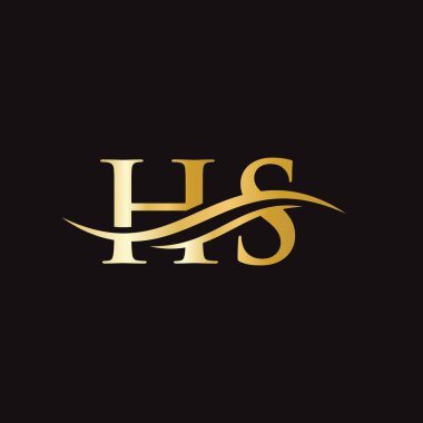 İşletme ve şirket kimliği için HS Logosu. Yaratıcı Harf HS Logo Vektörü