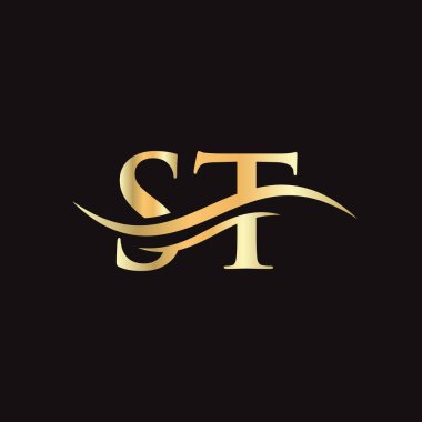 ST logo tasarımı. ST harfinin ilk logo tasarımı.