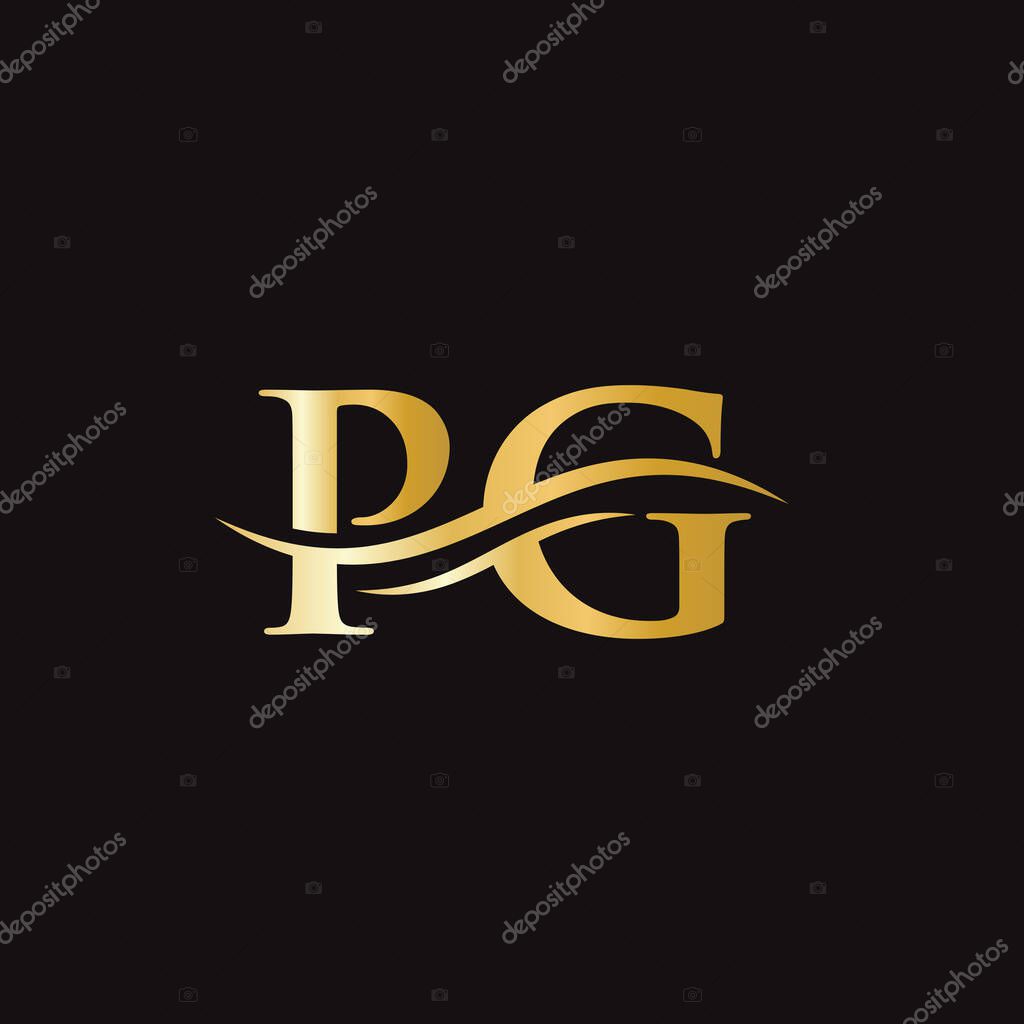 PG Letter Linked Logo for business and company identity. Initial Letter PG Logo Vector Template.