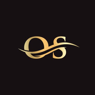 Lüks konseptli yaratıcı işletim sistemi mektubu. İş ve şirket kimliği için Modern OS Logo Tasarımı.