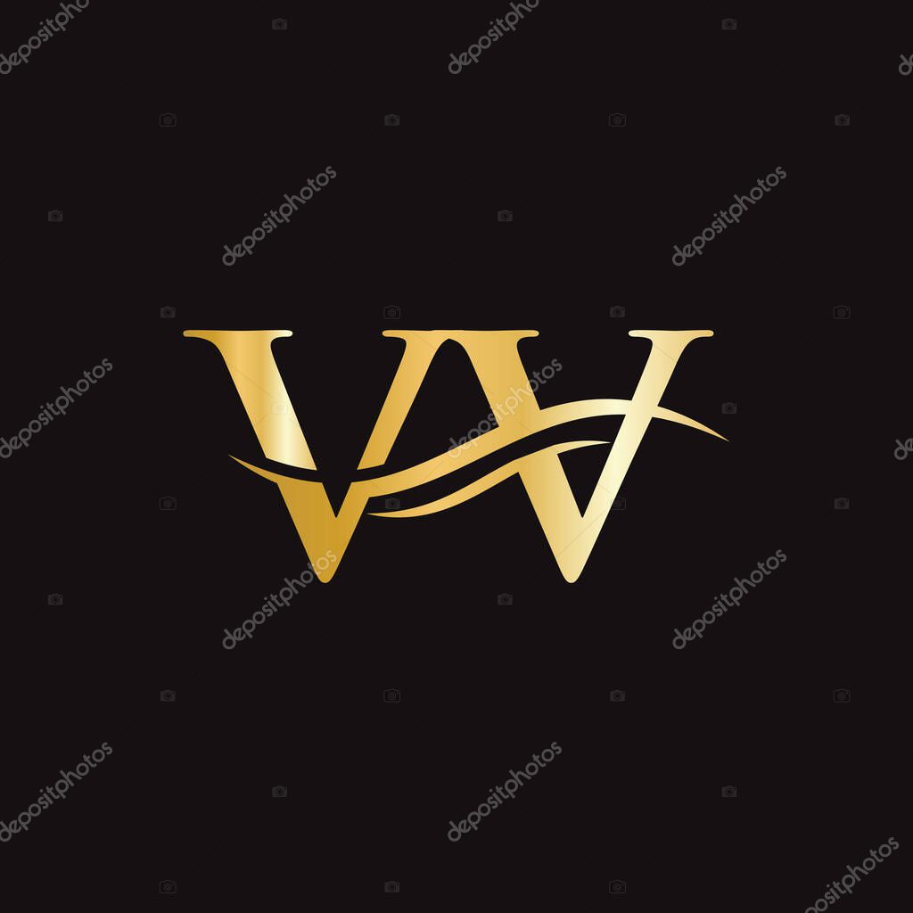 Modern VV Logo Design for business and company identity. Creative VV letter with luxury concept.