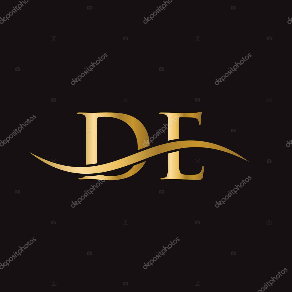 DE Linked Logo for business and company identity. Creative Letter DE Logo Vector
