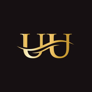 Lüks konseptli yaratıcı UU mektubu. İş ve şirket kimliği için Modern UU Logo Tasarımı.