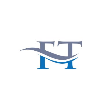 FT Letter Logo 'yu iş ve şirket kimliği için bağladı. İlk Harf FT Logo Vektör Şablonu.