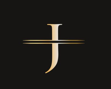J harfinin baş harfi şirket ve şirket kimliği için logoya bağlandı. Modern modaya uygun J Harfi Logo Vektör Şablonu