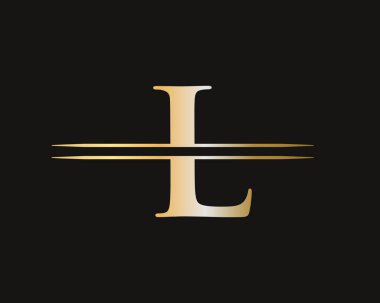 Lüks konseptli yaratıcı L harfi. İş ve şirket kimliği için modern L Logosu Tasarımı