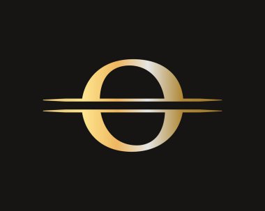 İş ve şirket kimliği için O Logosu Tasarımı Mektubu. Lüks konseptli yaratıcı O harfi