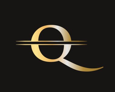 Q logosu tasarımı. Monogram Q logo tasarım Vektörü. Modern modayla Q harfi logo tasarımı