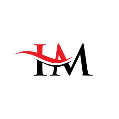 Monogram IM logo tasarım vektörü. Modern modayla IN harf logosu tasarımı