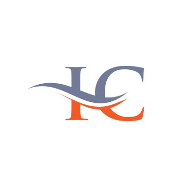 IC iş ve şirket kimliği için Logo 'yu bağladı. Yaratıcı Harf IC Logo Vektörü
