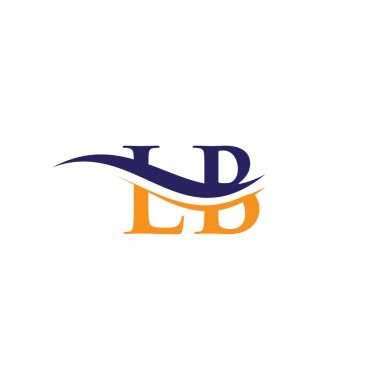 Modern modaya uygun ilk Altın LB harf logosu tasarımı. LB logo tasarımı
