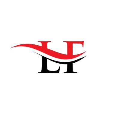 LF Mektup Logosu iş ve şirket kimliği için bağlandı. İlk Harf LF Logo Vektör Şablonu.
