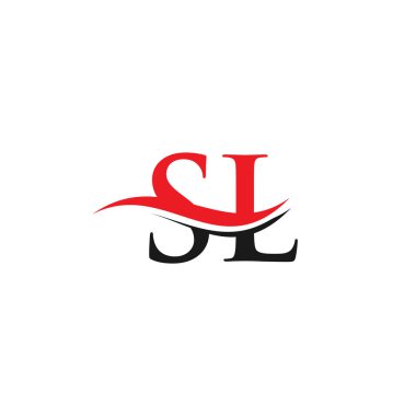 Monogram harfli SL logo tasarım Vektörü. Modern modayla SL harf logosu tasarımı. SL logosu