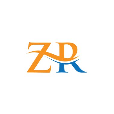 ZR logo tasarımı. İlk ZR harfi logo tasarımı.