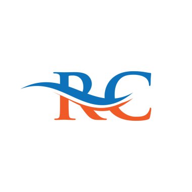RC logo tasarımı. Su dalgası konseptli Premium Harf RC Logo Tasarımı.