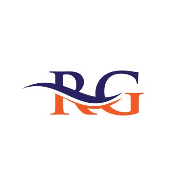 Modern modaya uygun RG harfli logo tasarımı. RG logo tasarımı.