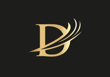 Modern ve Minimal D logo tasarımı, D harfi logosu ve modern trend
