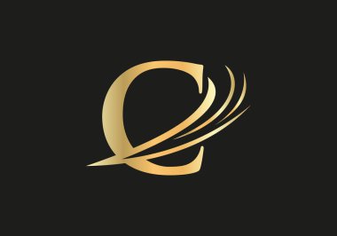 C logosu tasarımı, modern modaya uygun C harfi logosu. C logo vektörü