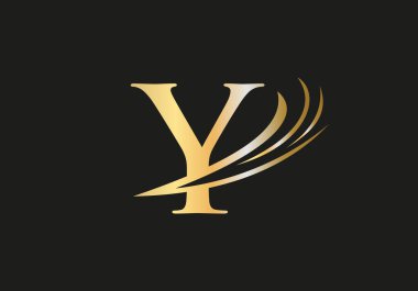 Premium Y logo tasarımı, Y harfi logosu ve modern trend. Y logo tasarımı