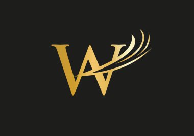 Minimum W logo tasarımı, W harfi logosu ve modern moda. Modern W logo vektörü