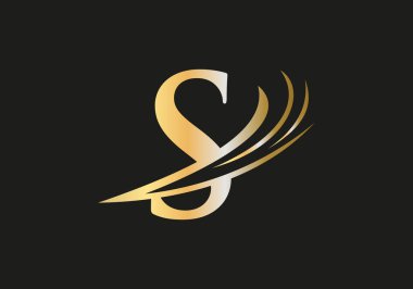 S Eşsiz, yaratıcı ve modern logo. S harfi logosu. Modern S Logo Harf Tasarım Şablonu