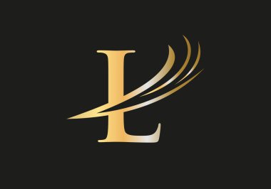 İş ve şirket kimliği için modern L Logosu Tasarımı. Lüks konseptli yaratıcı L harfi