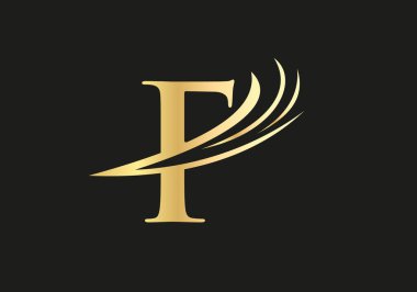 Minimum F logosu tasarımı, modern modaya uygun F harfi logosu. Modern F logo vektörü