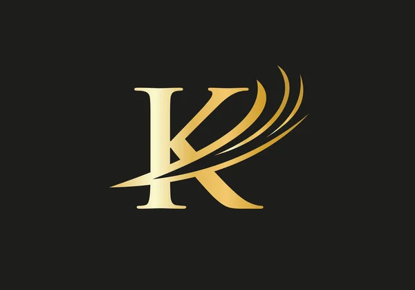 高级K标志的设计 K字母标志与现代流行 K标志设计 — 图库矢量图片