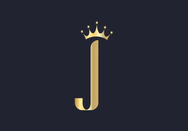 Taçlı J logosu. Taç, J harfi ve lüks konsept
