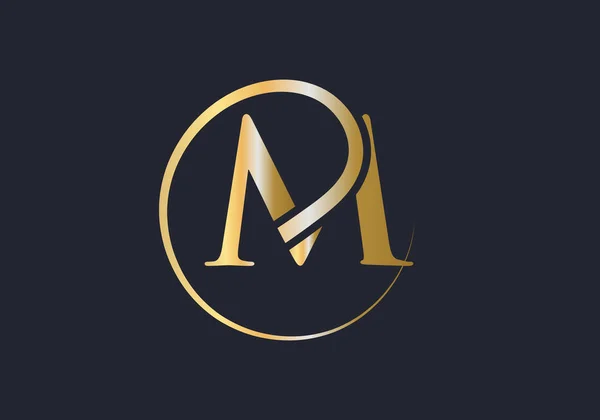 Lüks markalaşma için modern M logosu. M harfi iş logosu tasarım vektörü