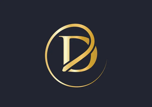 Kreatywna Litera Luksusową Koncepcją Modern Logo Design Dla Biznesu Tożsamości — Wektor stockowy