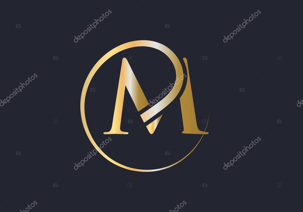 Modern M logotype for luxury branding. Initial M letter business logo design vector