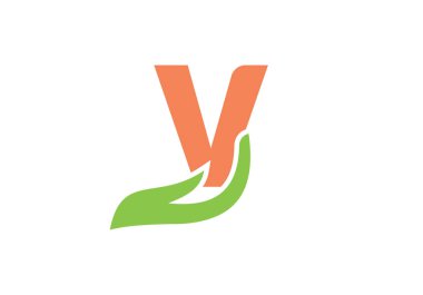 El konseptli V harfi logosu. V logo tasarımı.