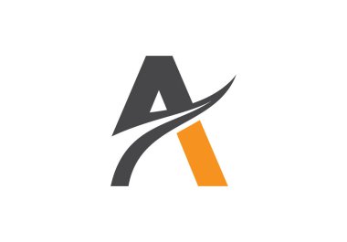İlk A harfi logo tasarım vektör şablonu minimal ve modern modaya uygun. Yaratıcı ve modern modaya sahip bir logo tasarımı