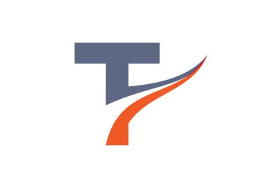 Modern moda T harfi logosu tasarımı. T harfi logo tasarım vektör şablonu