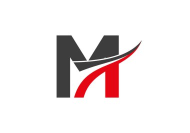 Baş harf M logo tasarımı. Modern modayla modern M harfi logo tasarım vektörü