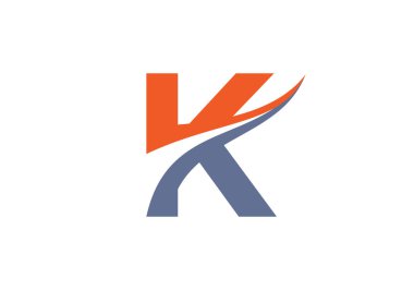 Lüks markalaşma için modern K logosu. Başlangıç K harfi iş logosu tasarım vektörü