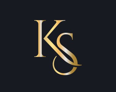Initial Monogram Letter KS Logo Design Vector. SK logo design