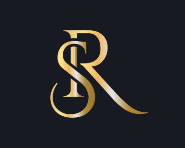 Premium Letter SR Logo Design. RS letter logo design with modern trendy