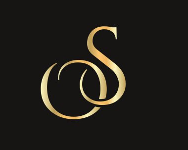 Letter SO Logo Design for business and company identity. Creative OS letter with luxury concept clipart
