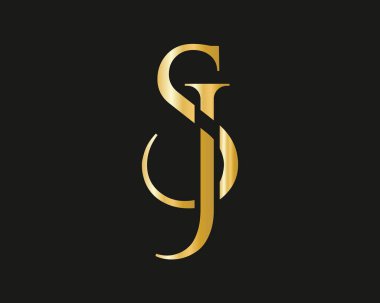 Modern SJ Logo Design for business and company identity. Creative JS letter with luxury concept